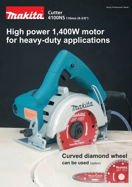 High power 1 400W motor for heavy duty applications Makita