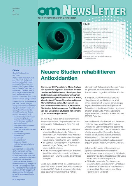 D - 2011 März - Ausgabe 4.pdf - Burgerstein