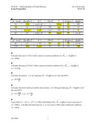 WASTE Ã¢Â€Â“ Thermodynamics of Fluid Mixtures Dr. Ulrich Eiden Exam ...