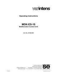 Operating Instructions MDK-ES-10 Multifunction Control Unit