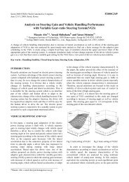 Analysis on Steering Gain and Vehicle Handling Performance with ...