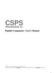 Peptide Companion - User's Manual - 5Z.com