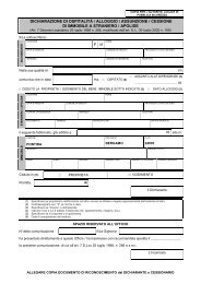 Modulo Dichiarazione di OspitalitÃ  / Alloggio / assunzione / cessione ...