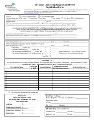 Registration Form - Girl Scouts of Minnesota and Wisconsin Lakes ...