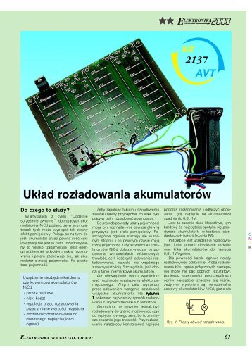 Układ rozładowania akumulatorów (367KB) - Elportal