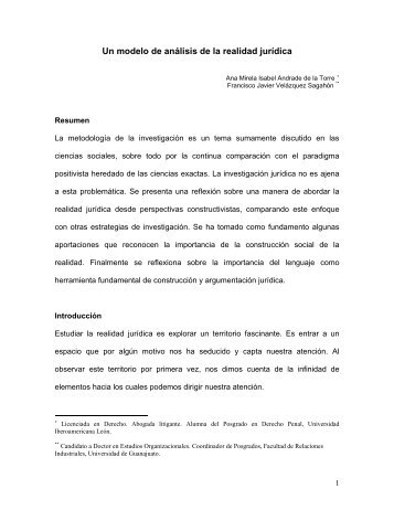 modelo de analisis de la realidad jurídica - Epikeia - Derecho y ...