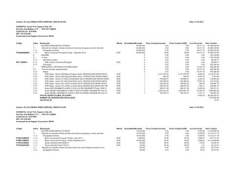 Carteira: OC TESOURO GARANTIDO 1SR 313 Data: 31-03 ... - FEP