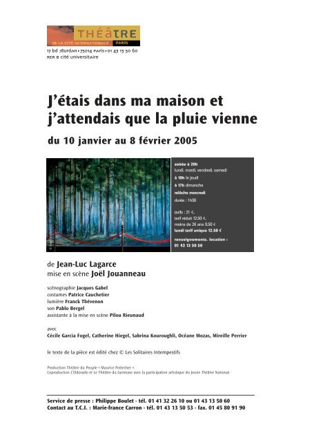 J A C Tais Dans Ma Maison Et J Attendais Que La Pluie Vienne Du 10