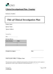 Clinical Investigation Protocol Template - Molecular Medicine Ireland