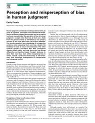 Perception and misperception of bias in human judgment