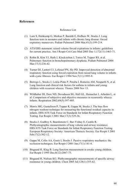 Lung function measurements in children - copsac