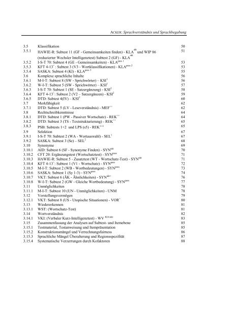 INHALT Prolog 3 1 Sprache und Testpsychologische Diagnostik 7 2 ...