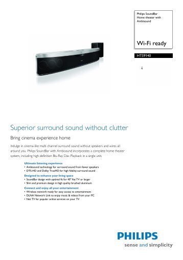 Superior surround sound Without Clutter - Philips