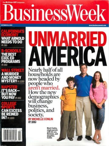 BusinessWeek cover story on Unmarried America