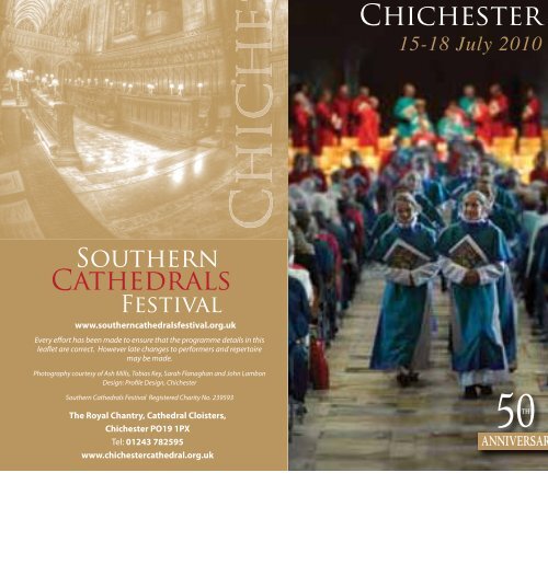Southern Cathedrals Festival 2010 Brochure Chichester Cathedral