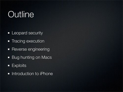 Hacking Mac OS X - Black Hat