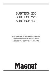 SUBTECH 230 SUBTECH 225 SUBTECH 130 - Magnat