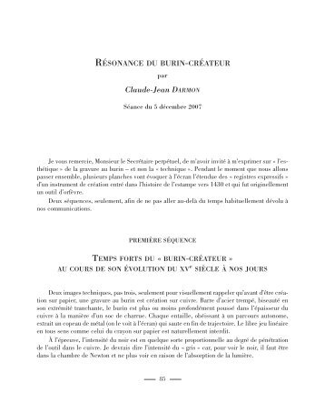 RÃ©sonance du burin-crÃ©ateur par Claude-Jean DARMON - 5 ...