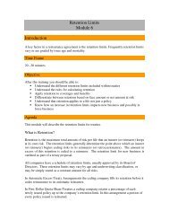 Retention Limits Module 6 Introduction