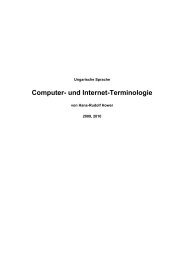 Ungarische Computer- und Internet-Terminologie - Verbalissimo