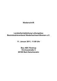 Niederschrift Landesfachabteilung Leitungsbau ...