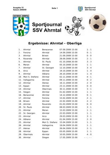 Ausgabe 15 - SSV Ahrntal