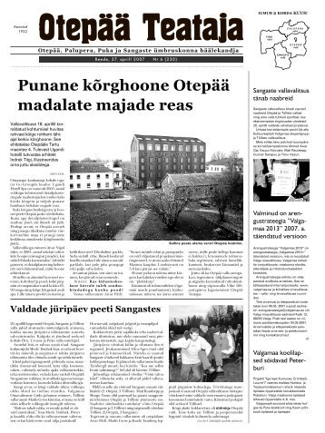 Punane kÃµrghoone OtepÃ¤Ã¤ madalate majade reas - OtepÃ¤Ã¤ vald