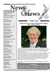 News views - Van Asch Deaf Education Centre