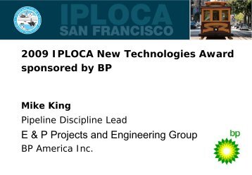 E & P Projects and Engineering Group - IPLOCA.com