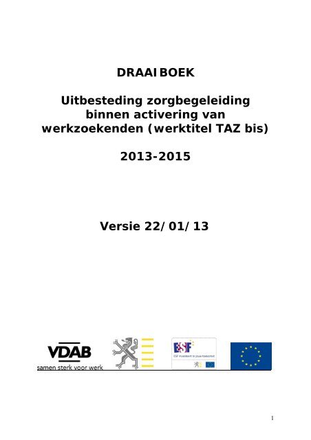 Draaiboek TAZ bis - Partners - VDAB
