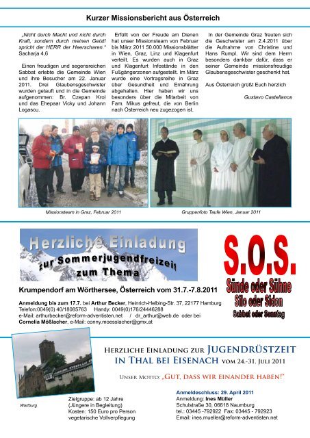 Jahrgang 86 Nr. 3 - Reformierte Siebenten-Tags-Adventisten in ...