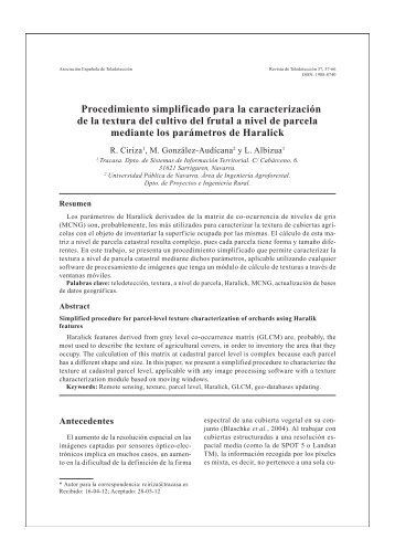 Procedimiento simplificado para la caracterizaciÃ³n de la textura del ...