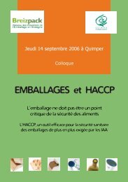 invitation emballages et HACCP - Bretagne Innovation