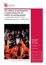 The impact of arts on health and wellbeing of young people: a ...