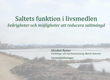 Saltets funktion i livsmedel