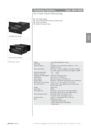 tico 007 Totalizing Counters for Front Panel Mounting Types 864-868