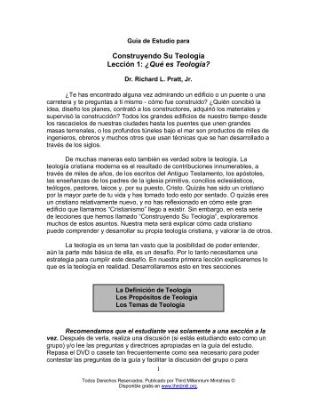 Construyendo Su TeologÃ­a LecciÃ³n 1: Â¿QuÃ© es ... - Cimiento Estable