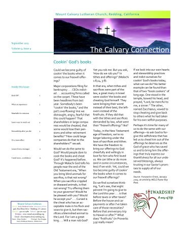The Calvary Connection - Mt. Calvary Lutheran Church & School of ...