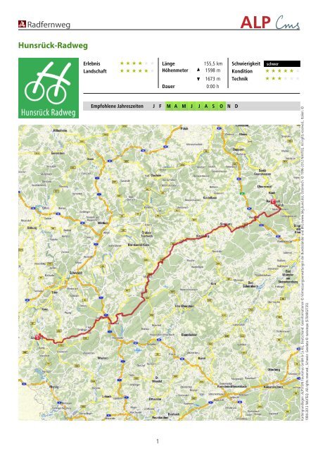 Radfernweg Hunsrück-Radweg - Reinsfeld