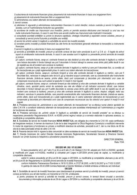 Activitatea COMISIEI Ã®n perioada 01.02.2008-0 - CNVM