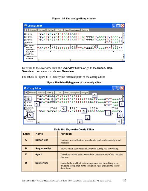 Sequencher 4.8 User Manual--PC - Bioinformatics and Biological ...
