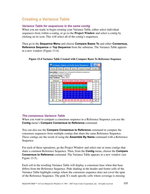 Sequencher 4.8 User Manual--PC - Bioinformatics and Biological ...