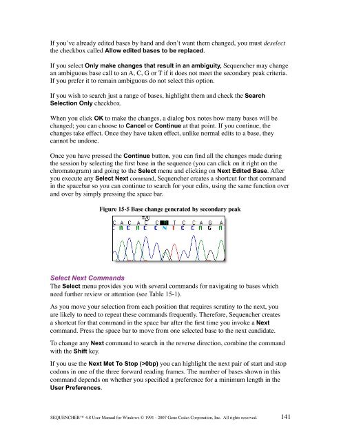 Sequencher 4.8 User Manual--PC - Bioinformatics and Biological ...