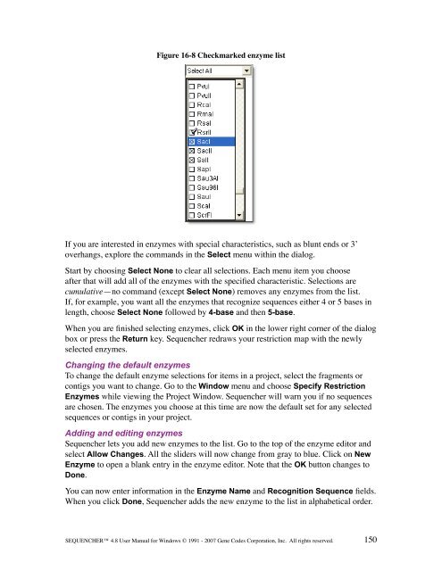 Sequencher 4.8 User Manual--PC - Bioinformatics and Biological ...