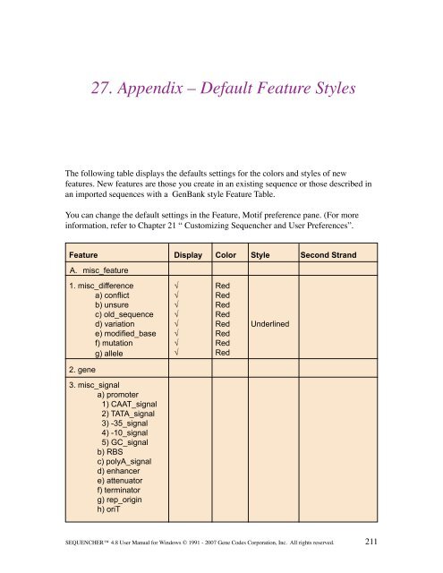 Sequencher 4.8 User Manual--PC - Bioinformatics and Biological ...