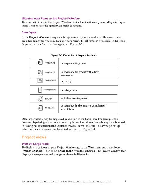 Sequencher 4.8 User Manual--PC - Bioinformatics and Biological ...