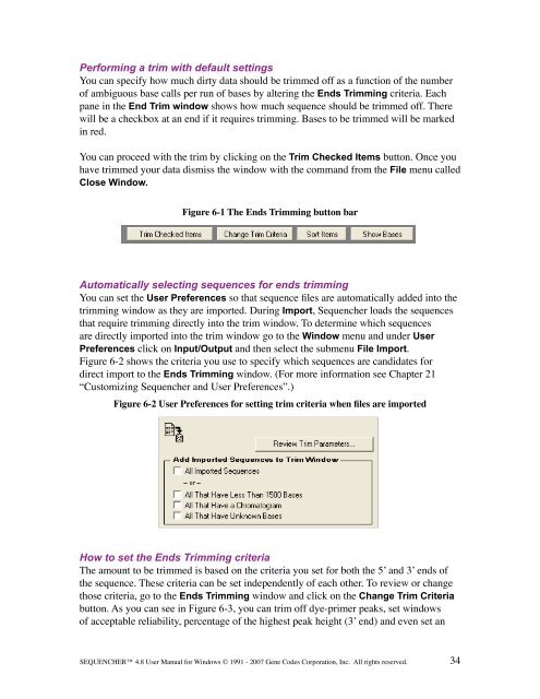 Sequencher 4.8 User Manual--PC - Bioinformatics and Biological ...