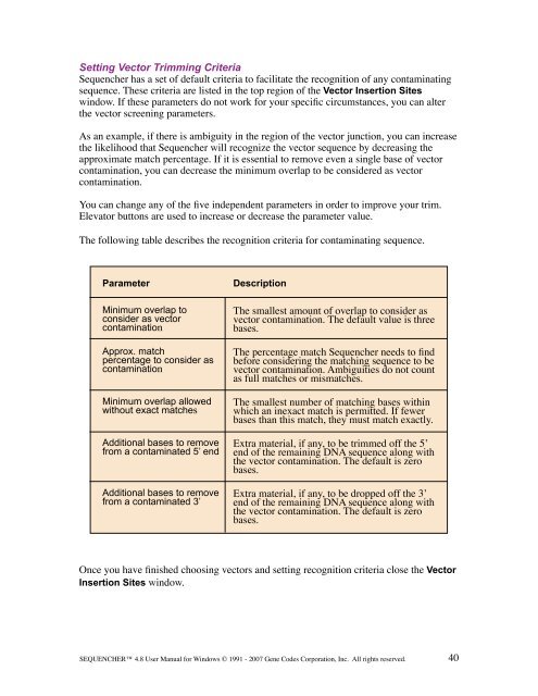 Sequencher 4.8 User Manual--PC - Bioinformatics and Biological ...