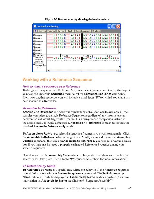 Sequencher 4.8 User Manual--PC - Bioinformatics and Biological ...