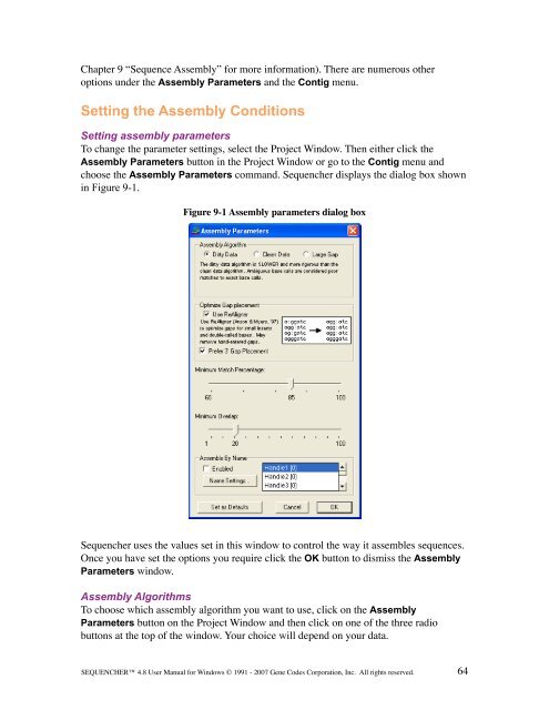 Sequencher 4.8 User Manual--PC - Bioinformatics and Biological ...